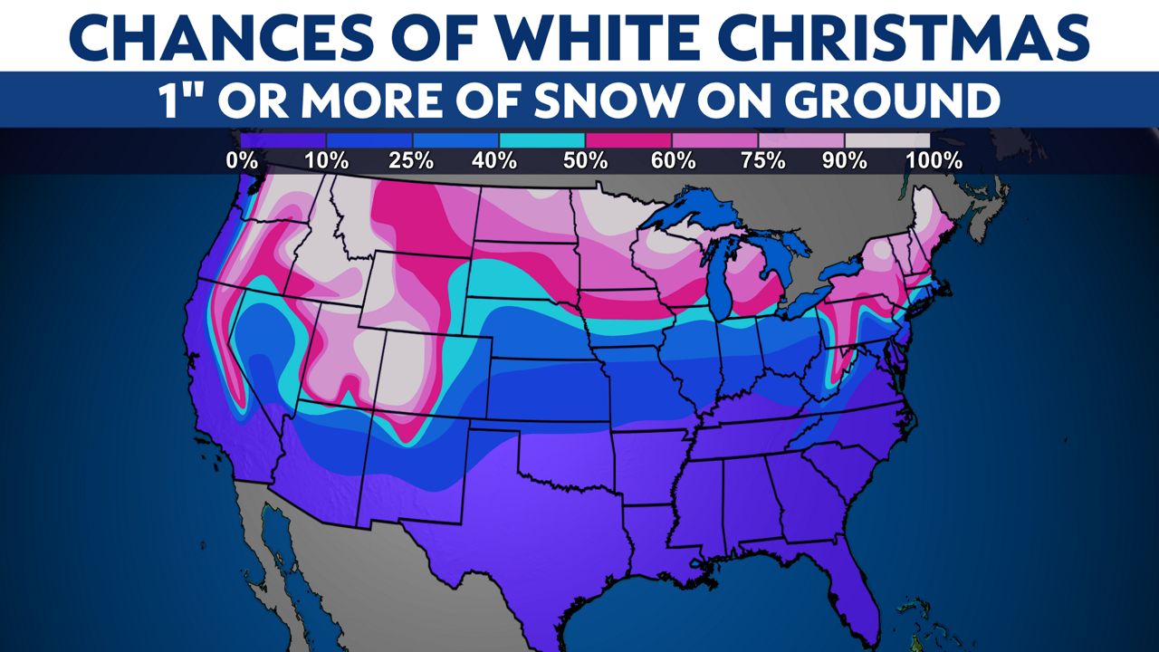 Chance Of White Christmas Map 2025